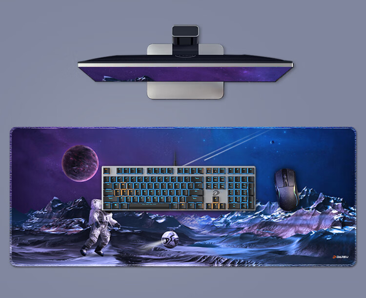 DAREU Gaming Mouse Pad, FPS Smooth Thickened Precision Edge-Locked, Computer Keyboard Office Extra Large Desk Mat, Exploration 1000*400*4mm, Unyielding Contract 5