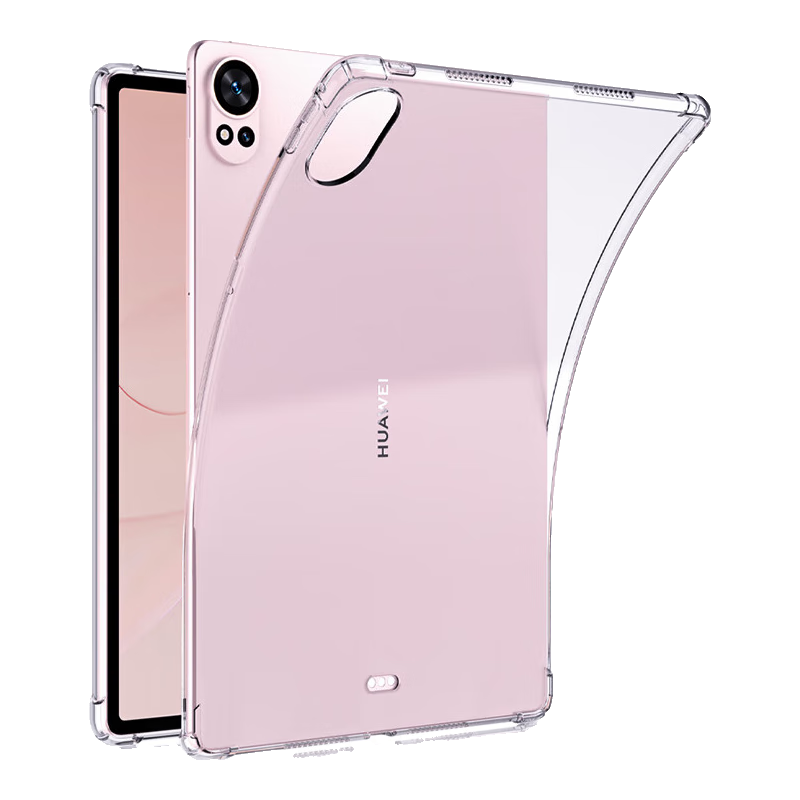 BIAZE Protective Case for Huawei MatePad Air 12, Compatible with 2025/2024 Models of Huawei Tablets, 12-Inch TPU Transparent Four-Corner Airbag Shockproof Cover PB541-Transparent
