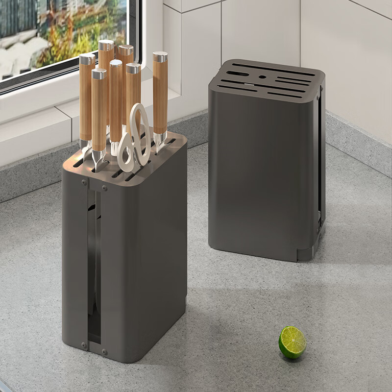 Huxiansen Kitchen Knife Holder Countertop Model, Multi-Functional Storage Rack for Home Use, Knife Stand, Kitchen Knife Organizer