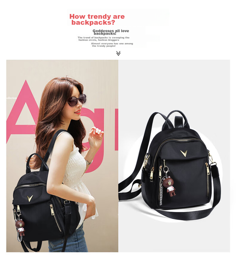 Aiqinghai Oxford Cloth Backpack, Travel Casual Fashion Large Capacity Schoolbag, Student Sports High-Value Birthday Gift 3