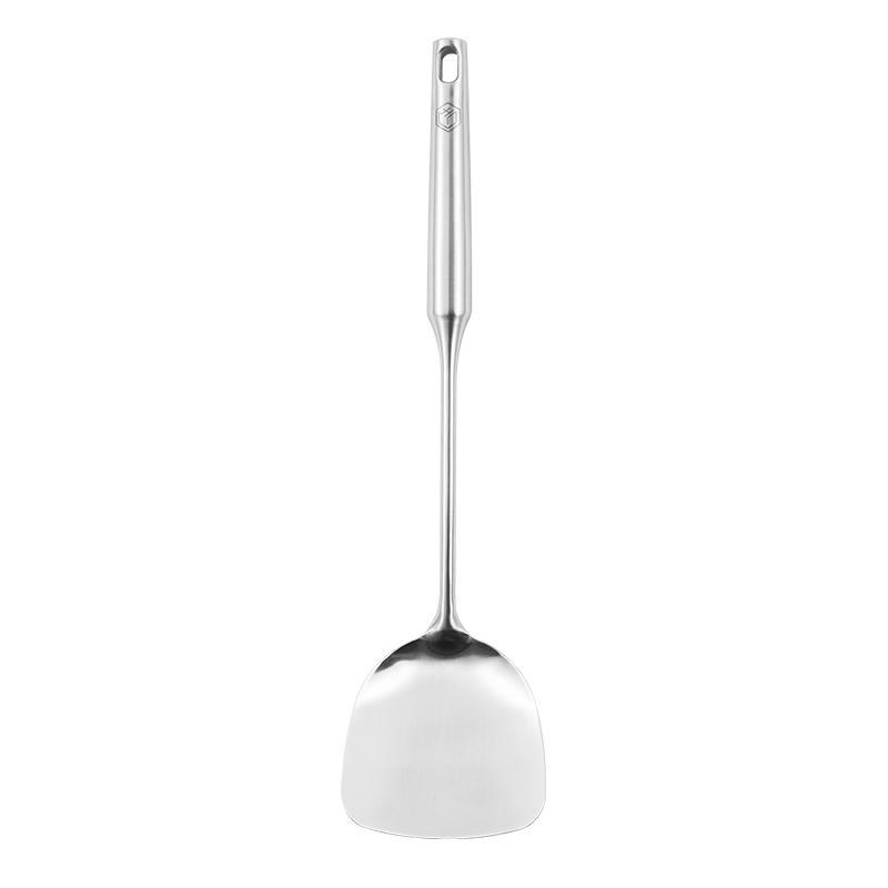 JD Jingzao Soup Ladle Stir Fry Spoon 304 Stainless Steel Kitchen Utensil with Wutong Wood Handle Extended 41cm