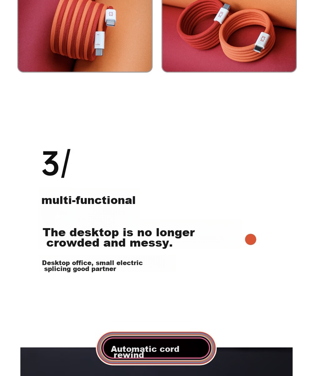 CANDYSIGN Candy Factory MagTie Hard Candy, Fully Magnetic Adhesive Strap, C-L Sugar Orange Apple, MFi Certified Charging Cable, Data Cable, Fast Charging Type-C IPad 7