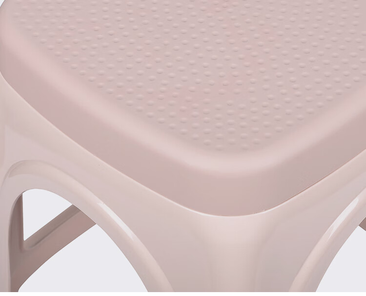 40,000 Kilometers [Set of 4] Household Plastic Stools Thickened Adult High Stools Simple Reinforced Durable Khaki Benches 9