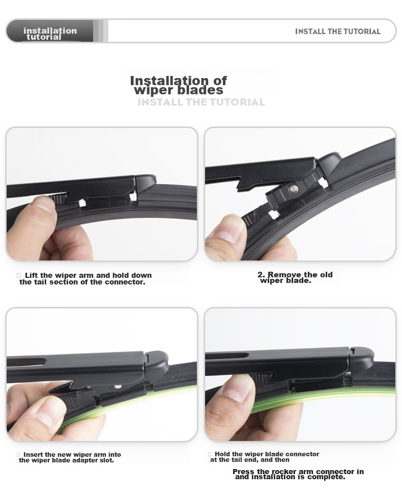 Deyun Buick Excelle Windshield Wipers (2017-2022 Models), Wiper Blades for 2017 Model, All-New Original Factory Rubber Strips, 1 Pair 6