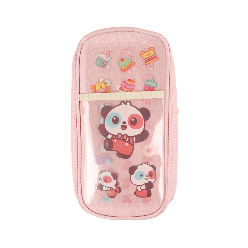 Zhonghua Student Pencil Case, Large Capacity Multi-Layer Student Pencil Box, Multifunctional DIY Stationery Storage Box, Da Panda Series, Children's Day Gift, PB0007A, Pink