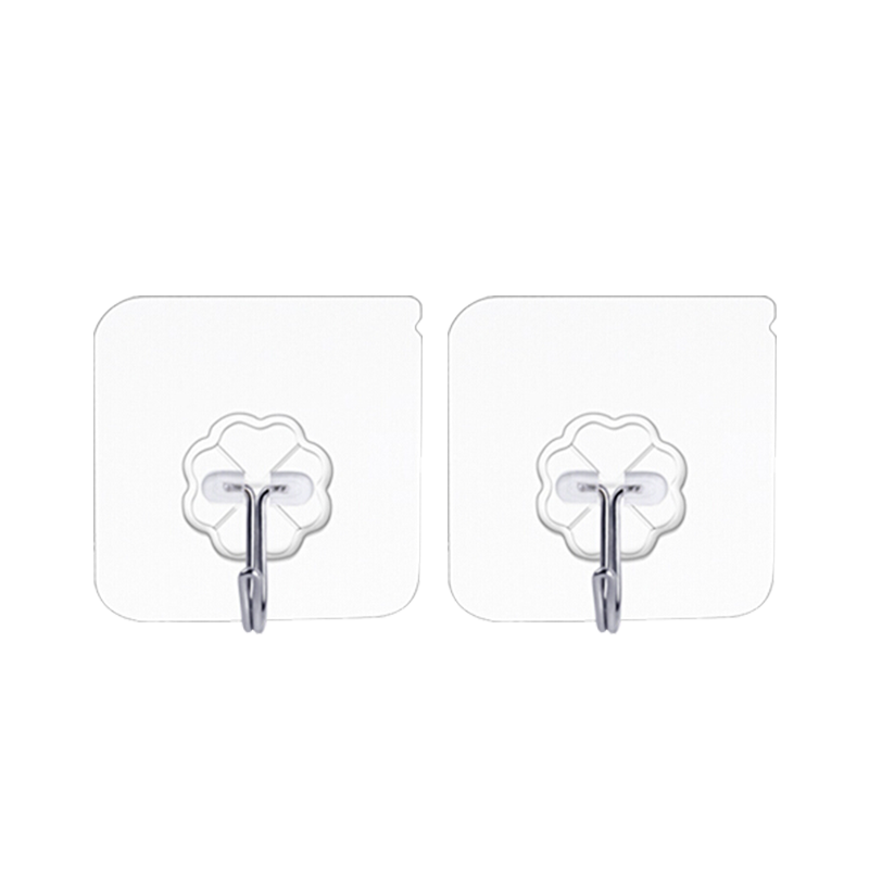Modouyu Invisible Hooks, 10 Hooks, Strong Adhesive Hooks, Clothes Hooks, String Lights Hooks, No Drilling Required, Bathroom And Kitchen Hooks