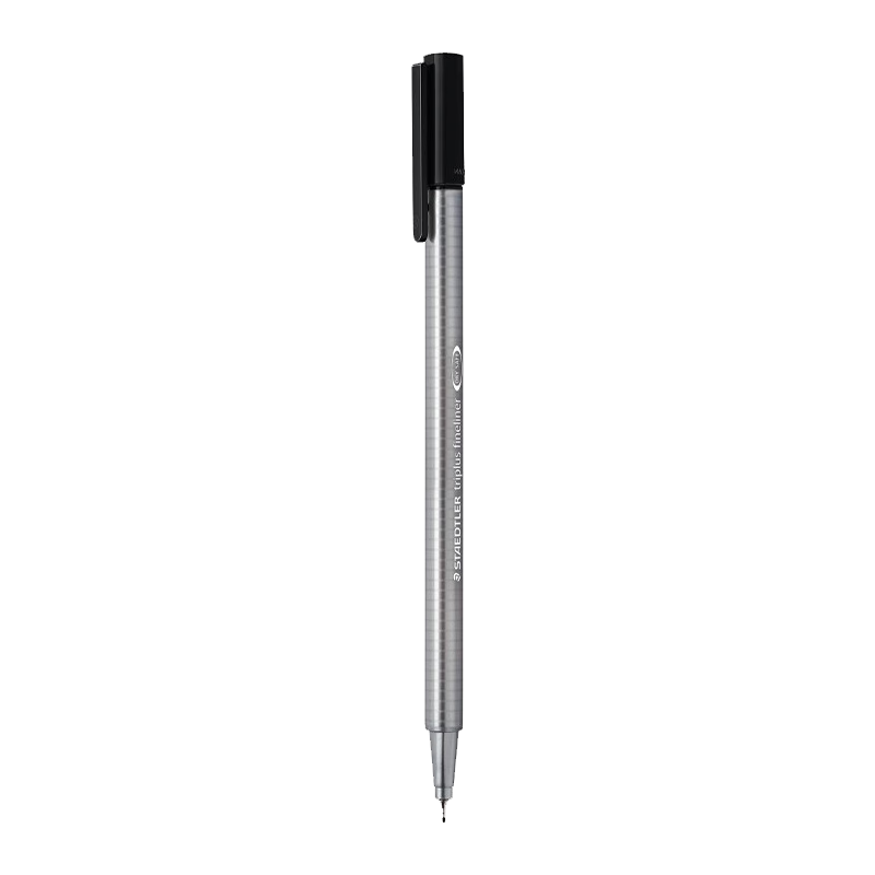 STAEDTLER Needle-Tip Pen, 0.3mm Fiber Tip, Water-Based Ink, Washable, Quick-Drying Pen, Art Drawing Outline Pen, Back-To Essential, Black, 5 Pcs, 334-9