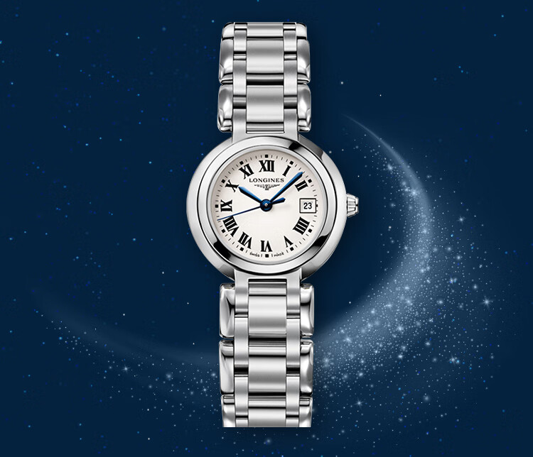 LONGINES Swiss Watch, Heart Moon Series, Women's Steel Strap Quartz Watch L81104716 2