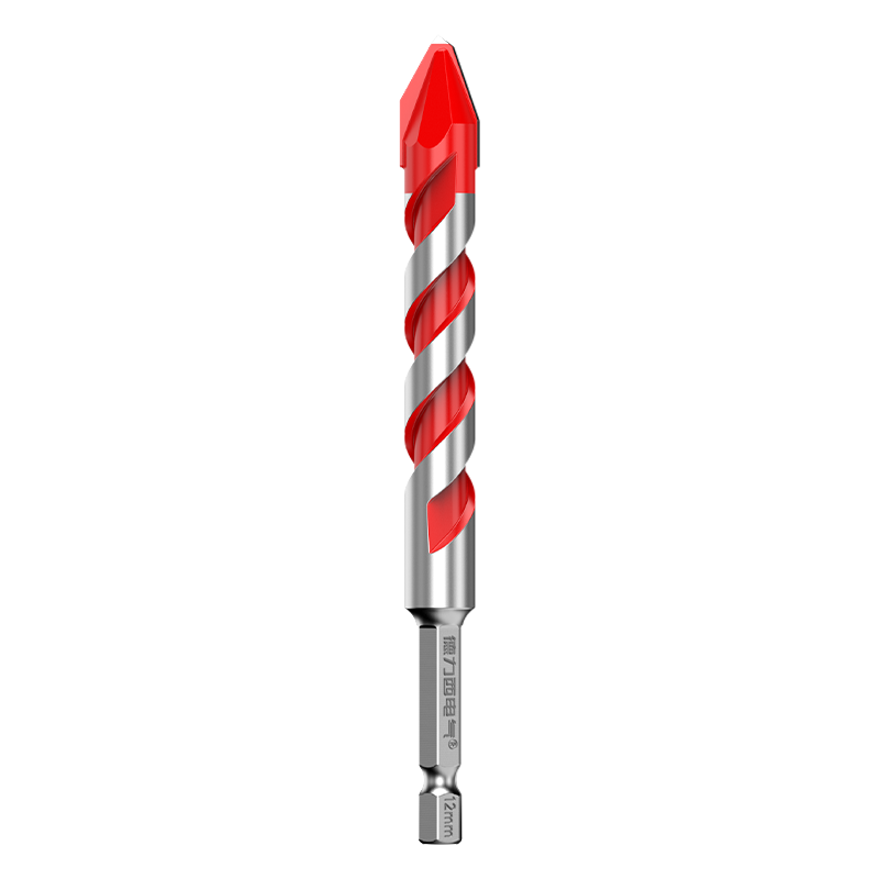DELIXI ELECTRIC Multifunctional Eccentric Drill Bit Concrete Triangle Drill Super Hard Alloy Angled Tile Drill Bit [12mm] 1 Piece