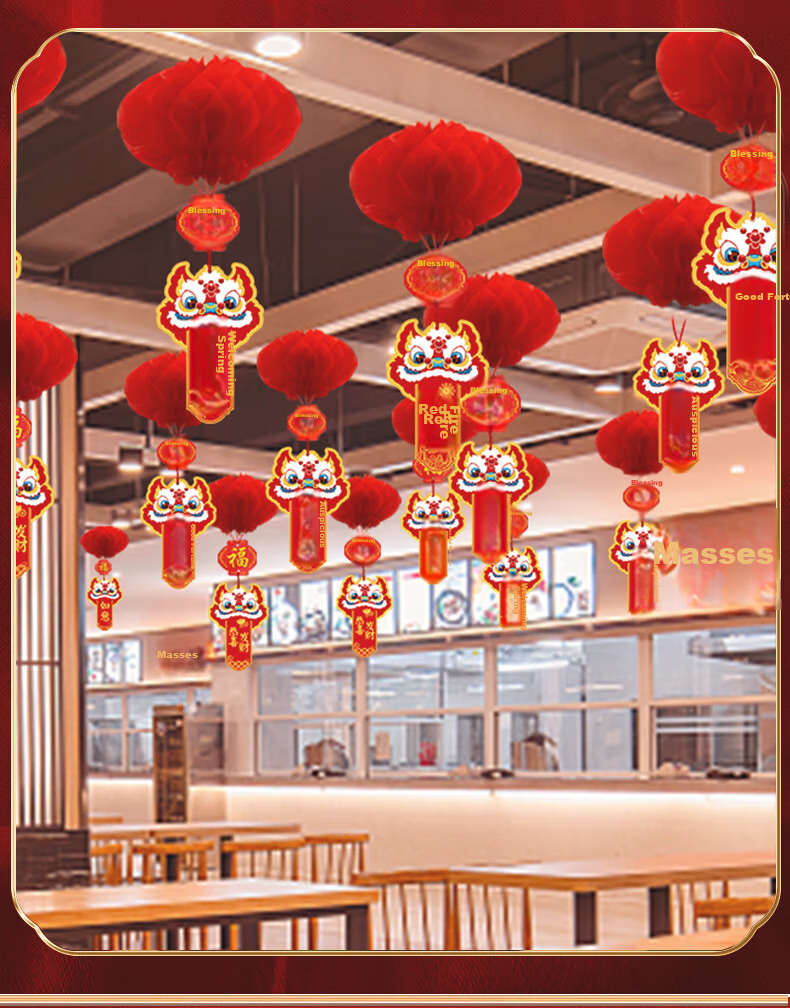 Abaoli Lantern Riddle Hanging Lantern Decoration Housewarming Chinese Style National Trend Ancient Style Kindergarten Atmosphere Decoration Mall Setup 6