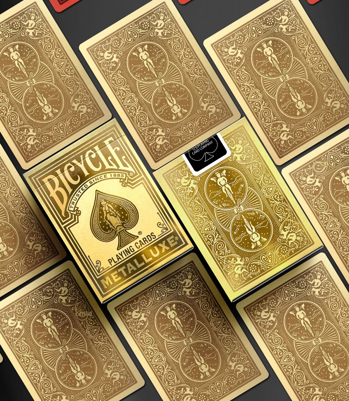 BICYCLE Playing Cards, High-End Luxury Gold-Stamped Cards, Ni Jin Series, Fairy Green, 1 Deck 8