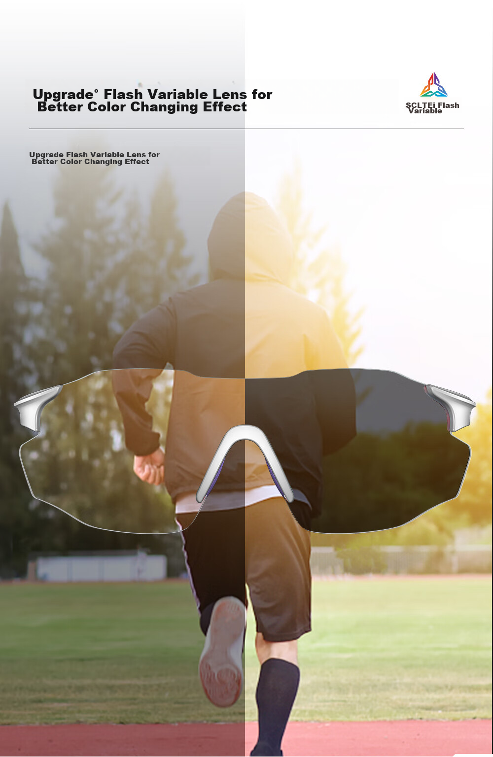 OUTDO Running Glasses, Specialized for Marathon And Hiking, Outdoor Sunglasses, Photochromic Sports Sunglasses, 67012C028 10