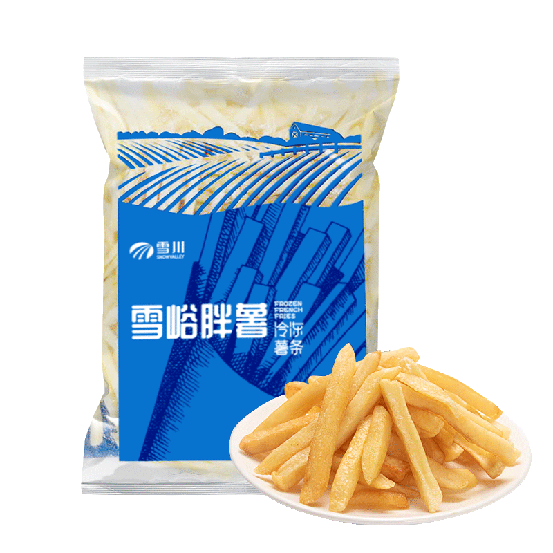 雪川食品（Snow Valley）3/8冷冻粗薯条半成品  4斤/袋原味空气炸锅食材速食预制菜