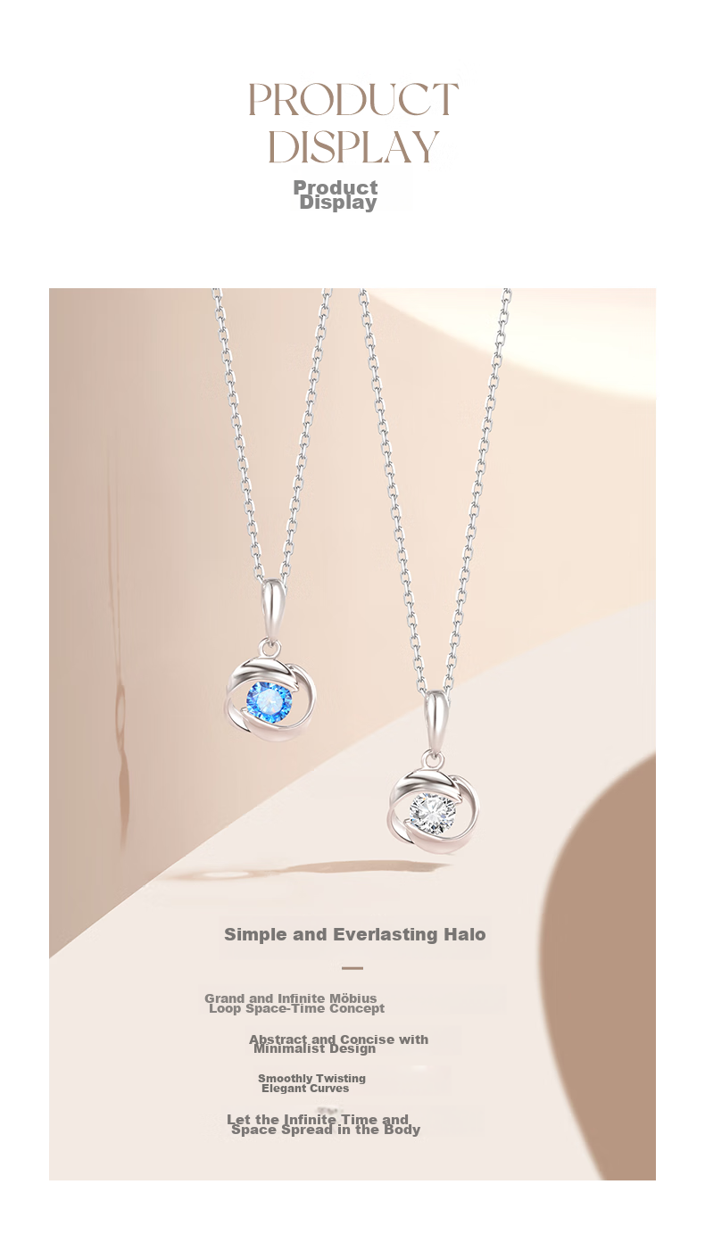 Fanci Mobius Ring White Necklace Women's Clavicle Chain Birthday Gift Jewelry for Girlfriend 2