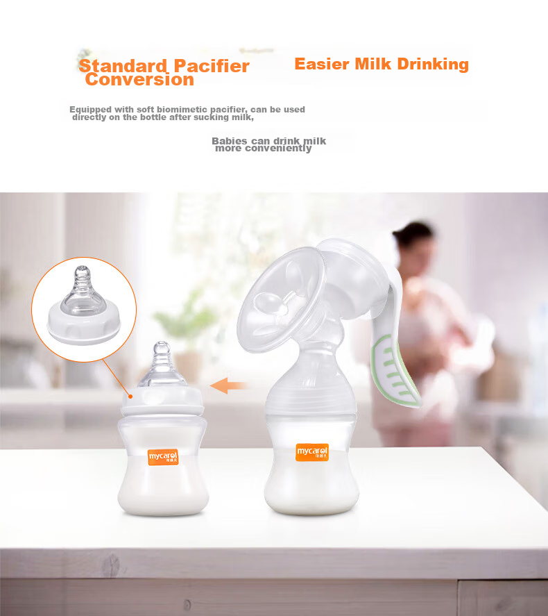 MyCarol Manual Breast Pump with Strong Suction, Massage-Free, Anti-Reflux, Portable Milk Collector, Breast Milk Extractor J203 8
