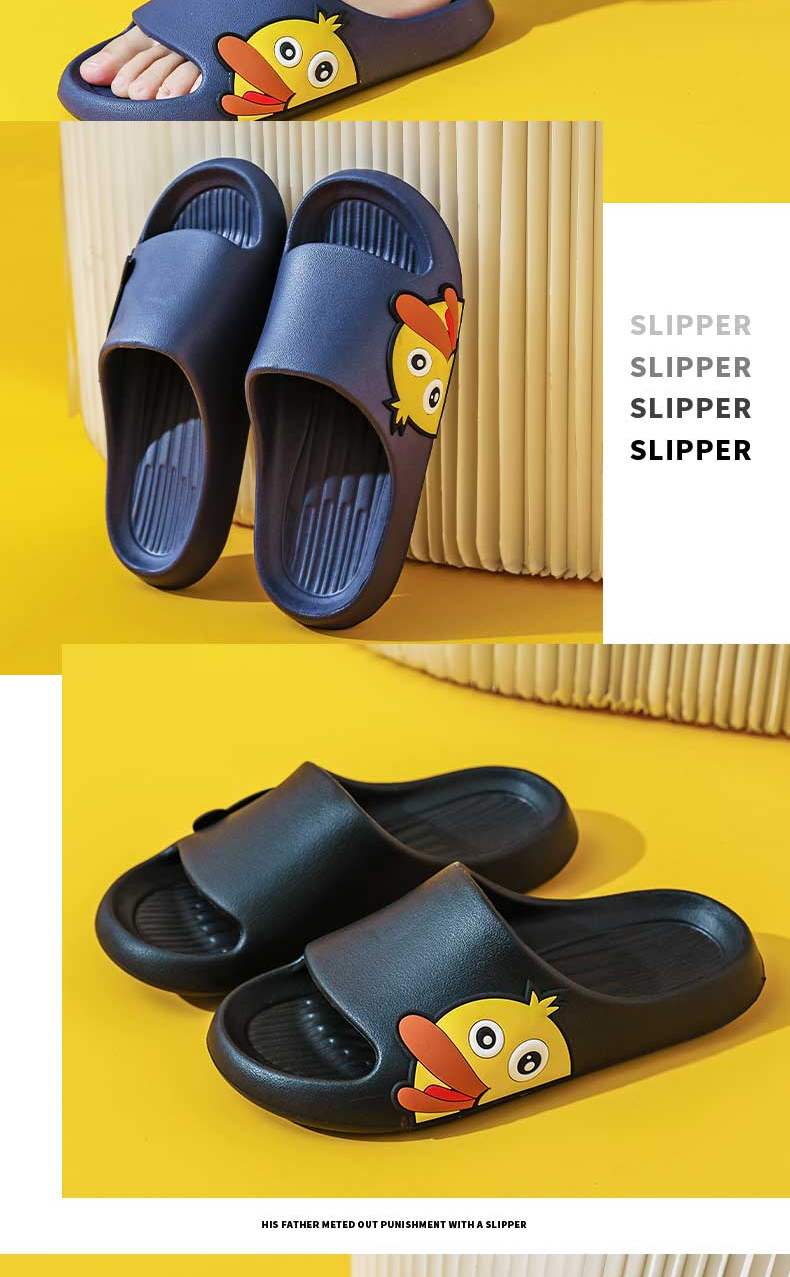 Huameijianbu Cartoon INS Style Squishy Parent-Child Indoor And Outdoor Bathroom Sandals HM3311 Black Size 40-41 7
