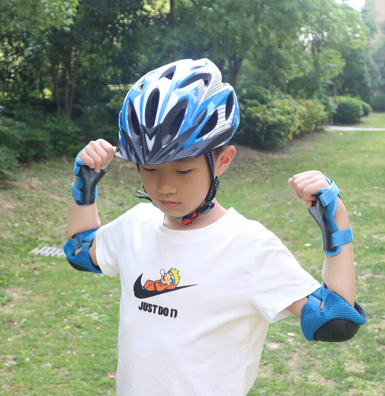 Osagie Ot9 Bicycle Helmet, Children's Safety Helmet, Cycling Balance Bike Wheel Skating Helmet, Breathable Lightweight Bicycle Equipment, Blue 2