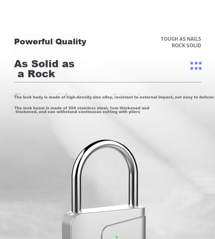 Dipuer Fingerprint Smart Padlock for Home Indoor Security, Electronic Smart Lock for Main Door with Password Lock 5