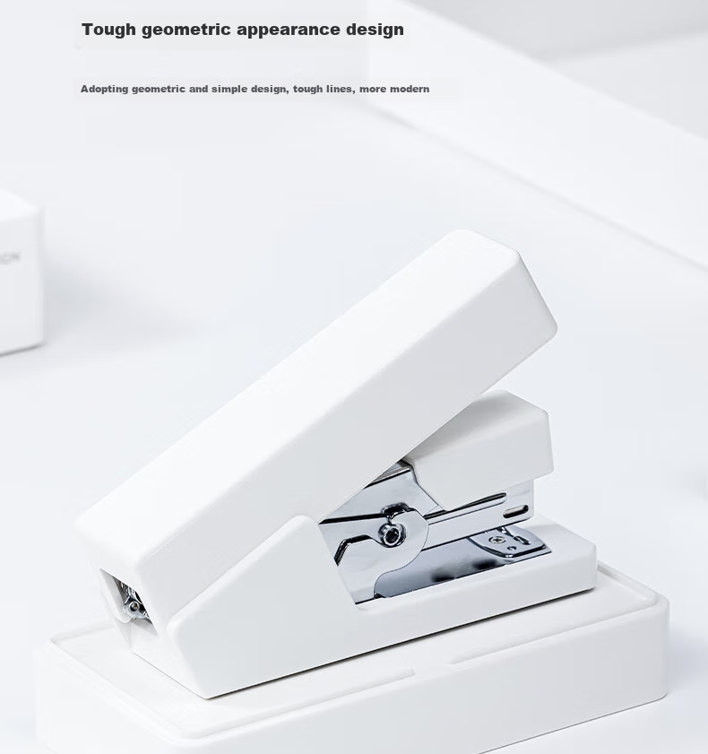 Deli Low-Force Stapler for Office Use, 30 Pages, Low-Force Stapler for Students, National Patent, Office Supplies, Ivory White NS081 5