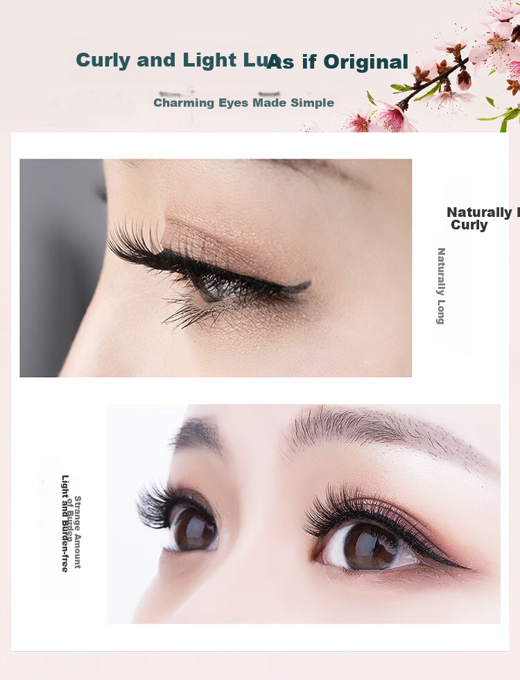 UPLUS Sharpened 3D Natural Dense False Eyelashes, One-Piece Style, 3 Pairs, 04 Full-Length Eyelashes, Hard Stem, Cosplay Stage Makeup 8
