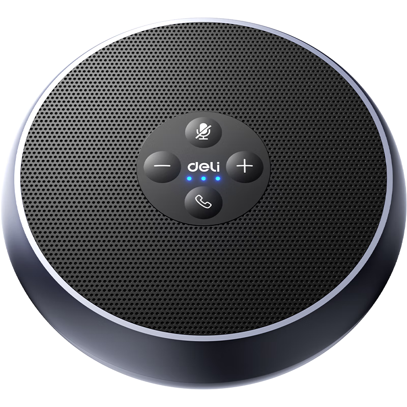 Deli Video Conference Omnidirectional Microphone with Type-C Connection (360-Degree Pickup Range, Suitable for 10-20㎡ Small Meeting Rooms) Pickup Device Wired Speaker MN101
