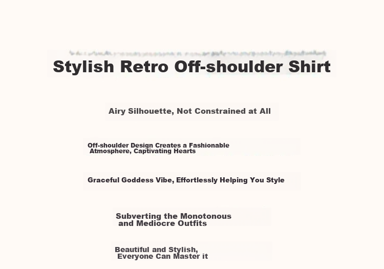Dme Round Neck Cotton Faux Two-Piece Off-Shoulder Shirt, Plaid Patchwork Blouse, Women's Top, Off-White, M 2