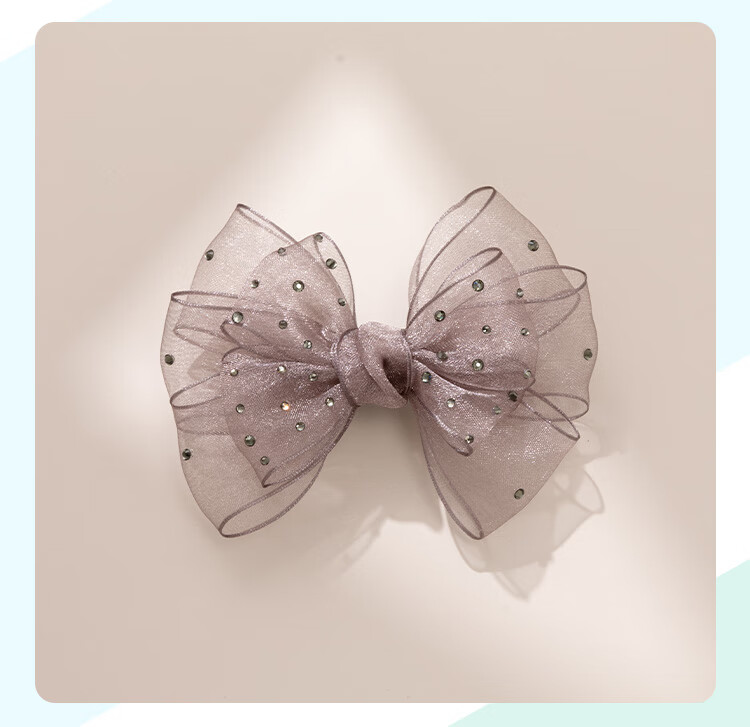 CHIMERA Korean Organza Bow Hair Clip, Ponytail Barrette, Half-Up Hairpin, Hair Accessory for Women, Mid-Autumn Festival Gift 23
