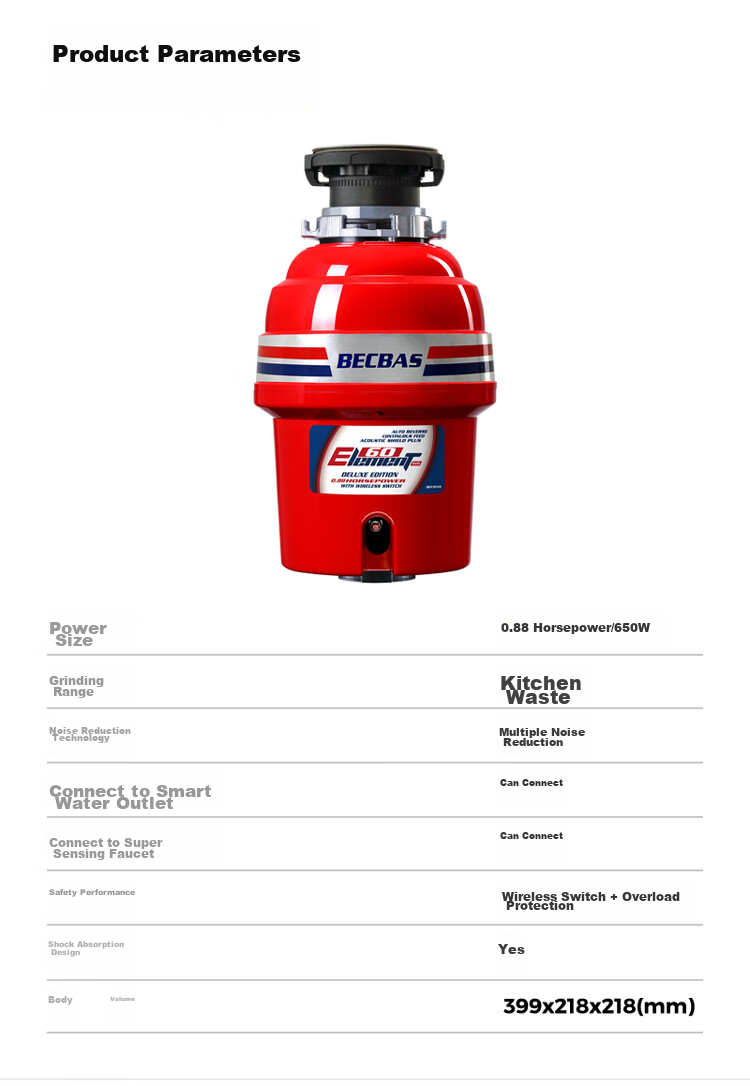 BE CBAS (BECBAS) Intelligent Garbage Disposal Processor, Automatic Reverse Wireless Switch E60Plus 25