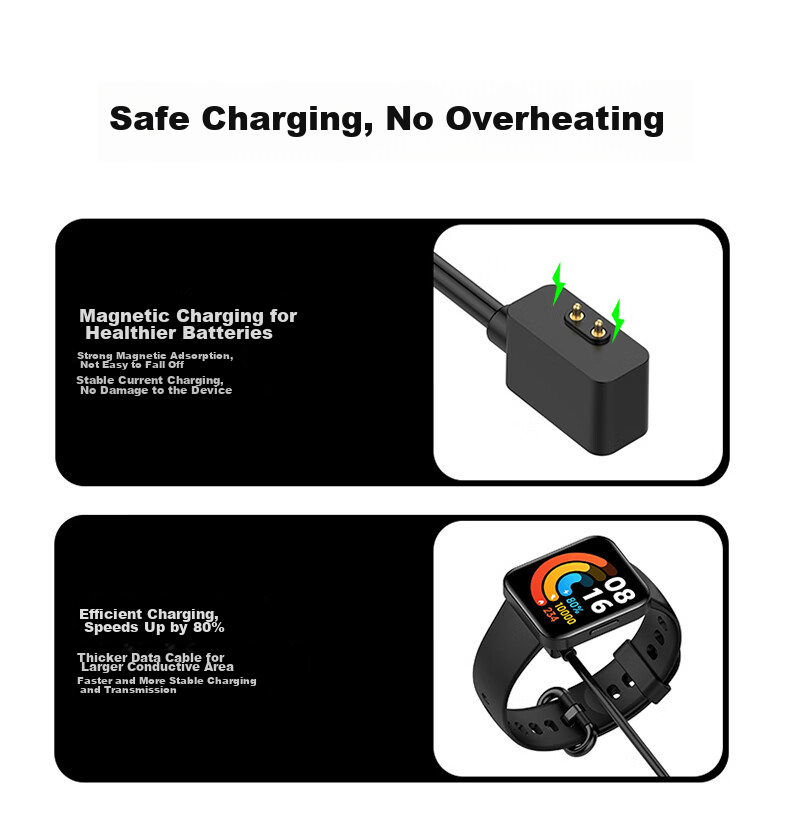 ESCASE Xiaomi Band 7 Pro Charging Cable, Redmi Watch 2/3 Charger for Xiaomi Smartwatch 2/3 Generation, Charging Dock ES-BMSC 8