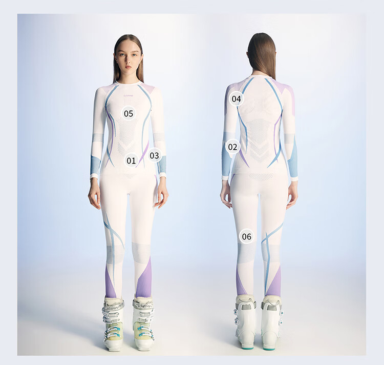 SURPINE Extreme Wind Series Women's Quick-Dry Ski Base Layer, Moisture-Wicking, Warm Functional Underwear, Form-Fitting Compression Shirt 15