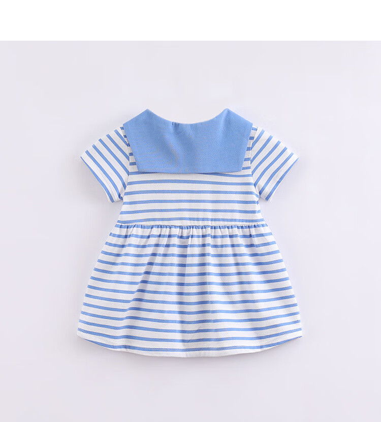 MARC&JANIE Kids Summer Girls Navy Striped Dress 550505 9