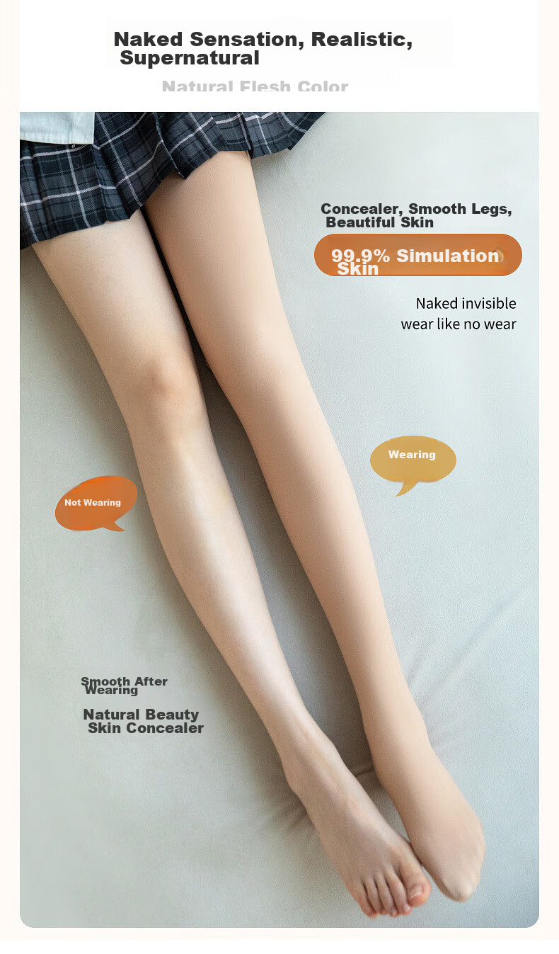 LangSha Women's Thermal Fleece-Lined Nude Tights Leggings Autumn Winter Thickened Pantyhose 4