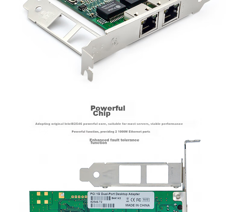 EB-LINK Intel I350AM2 Chip, PCIE X4 Gigabit Dual-Port Server Network Card, I350-T2V2 Version, Electrical Port Machine Vision Industrial Camera 3