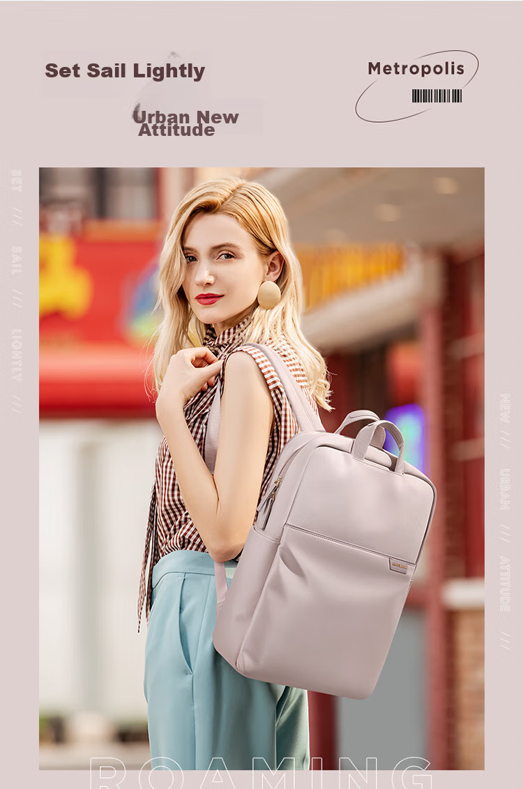 GOLF Backpack for Women, 14/15.6-Inch Apple Laptop Hidden Handheld Computer Bag, Women's Schoolbag, Business Travel 2
