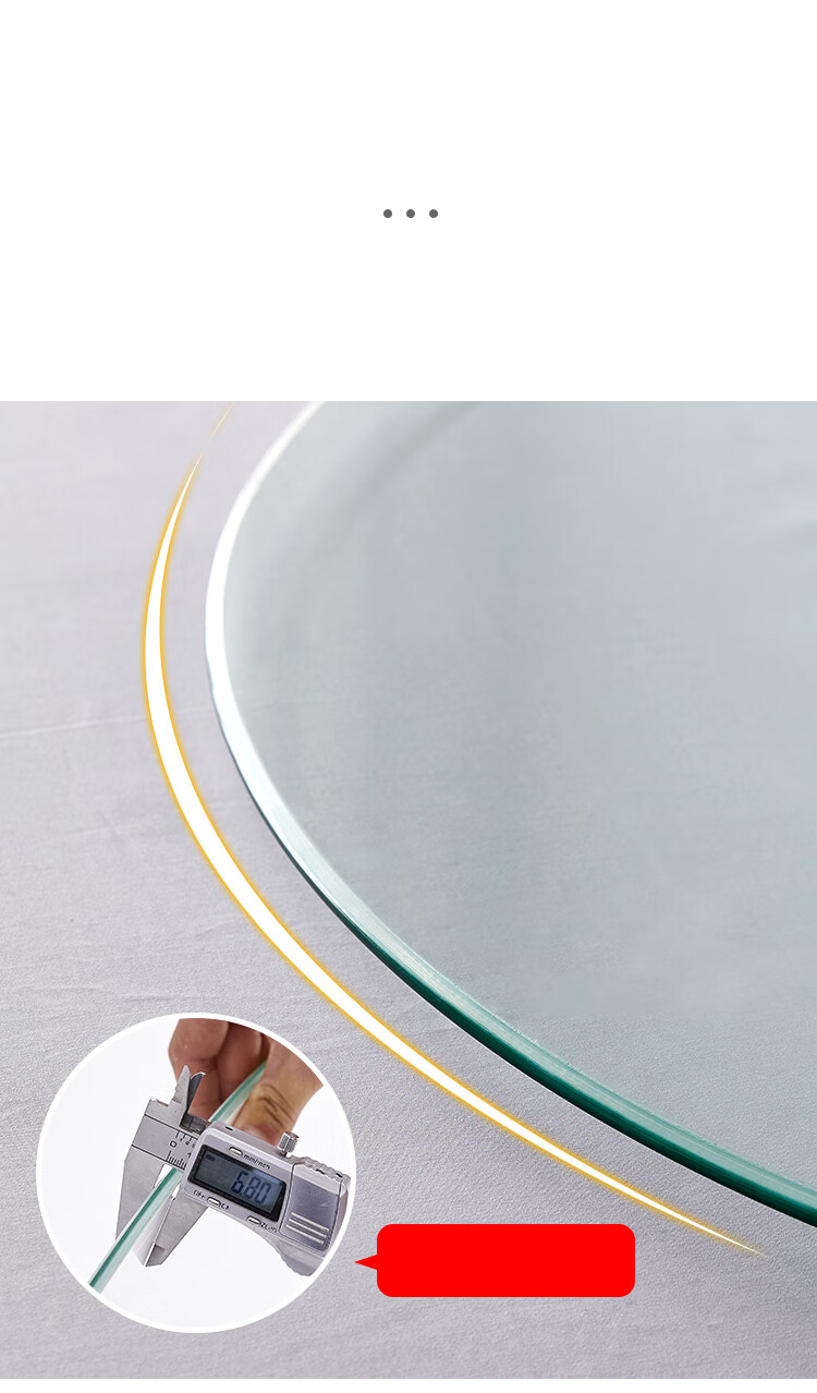 L&S Dining Table Lazy Susan, Tempered Glass Round Table Turntable, Home Dining Table Glass Rotating Plate, Hotel Lazy Susan ZP03, Diameter 88cm 11