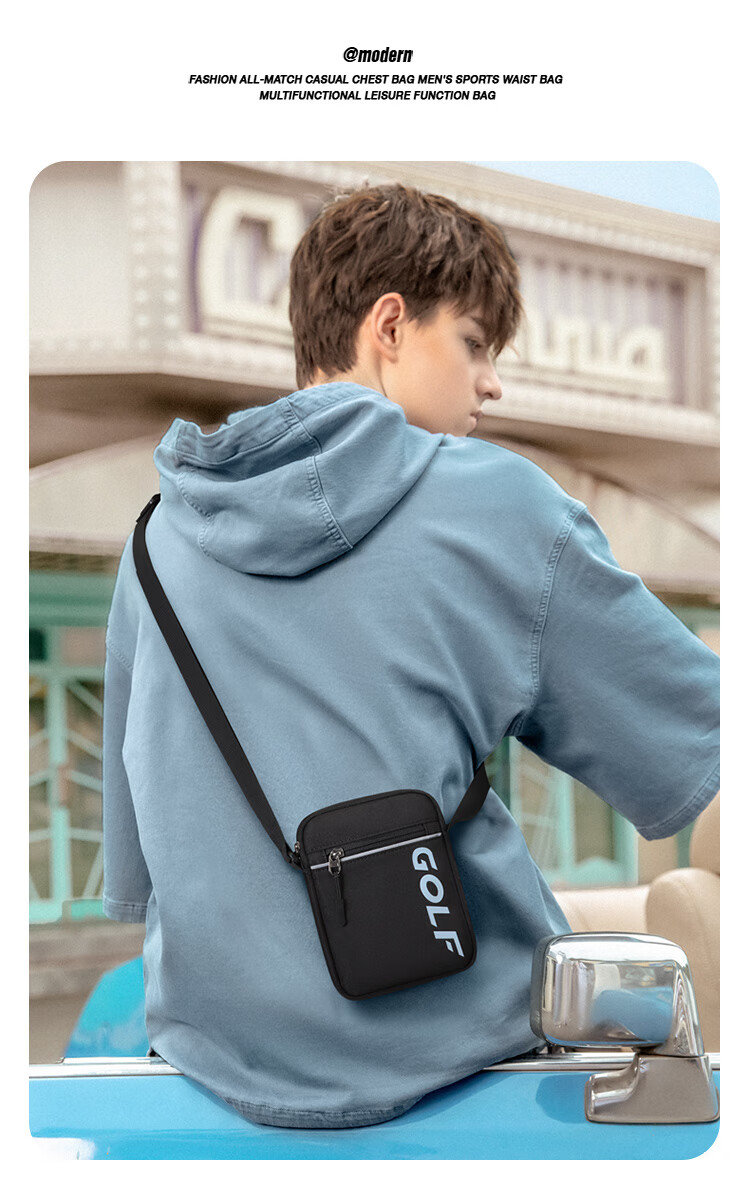 GOLF Shoulder Bag, Casual Crossbody Bag for Men, Lightweight Mini Phone Bag, Small Backpack for Women, Water-Resistant Hanging Bag, Sports Bag 2