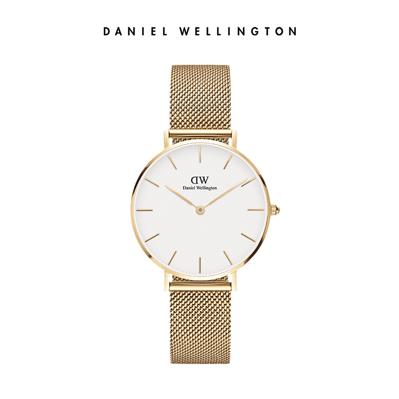 Daniel Wellington DW348 Women's Luxury Gold Metal Strap Quartz Watch - Women's Day Gift