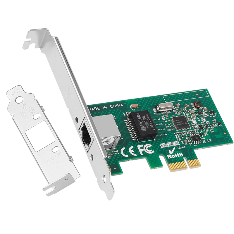 MOGE PCI-E X1 Gigabit Ethernet Card Desktop PCIE Wired Network Card with Intel I210 Chip Server Support for Linux Driverless Single Port MC2263