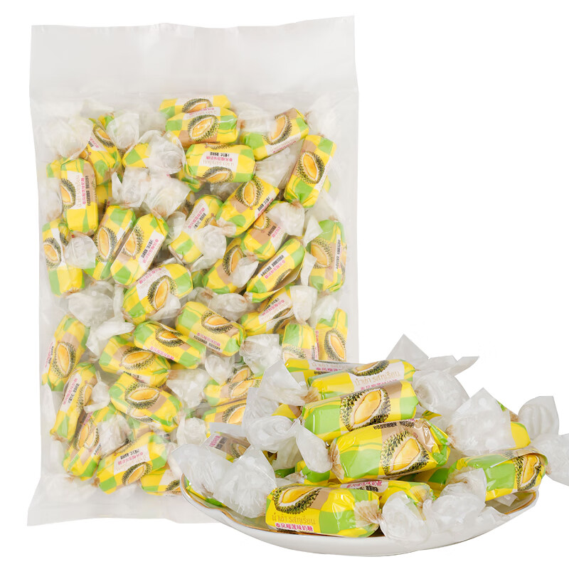 锦大然味家 榴莲味奶糖 460g/袋装 糖果 牛轧软糖 婚庆喜糖 零食