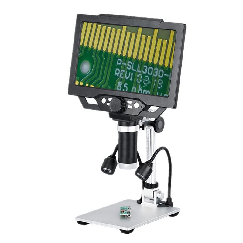JHOPT 1600x Digital Magnification High-Definition Industrial Electronic Microscope with 9-Inch Large Screen for Viewing Microdots, Jade, And Motherboards