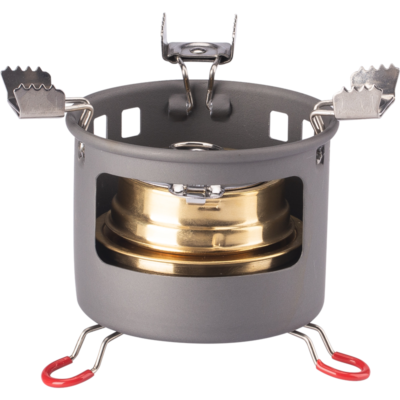 ALOCS Outdoor Foldable Alcohol Stove, Portable Camping Stove, Self-Driving Tour Solid-Liquid Alcohol Stove Head
