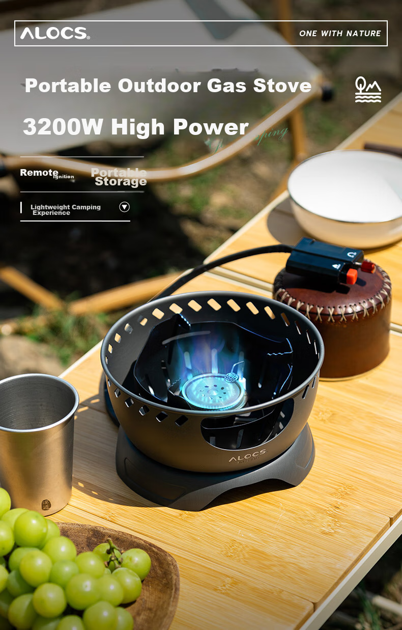 ALOCS Outdoor Portable Stove, Snow Stove for Camping, Alcohol Stove, Tea Brewing Stove, Charcoal Stove, Multi-Functional Gas Stove for Outdoor Use 1