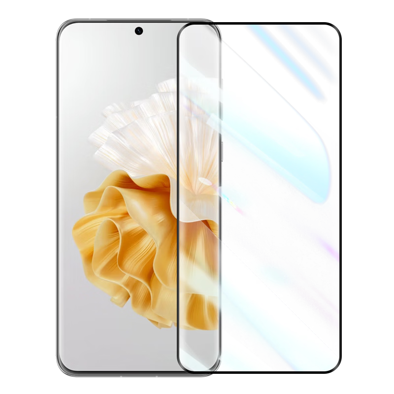 LLUNC [2-Pack] Tempered Glass Screen Protector for Huawei P60/P60Pro, Compatible with P60 Art Edition, Curved Full Coverage, HD Clear Glass, Anti-Fingerprint, Shatterproof Protective Film for Smartphones