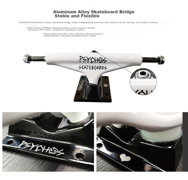 Psychos Boiling Point Skateboard Kids Teens Boys Girls Double Kickboard Beginner Professional Street Board Mengqixing 5