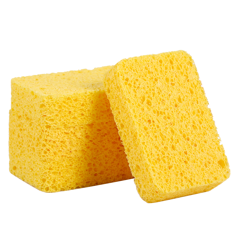 Grace Wood Pulp Cotton, 11*7*2.5cm*4 Pieces, Thickened Kitchen Cleaning Cloth, Dishwashing Sponge, Removes Oil Stains
