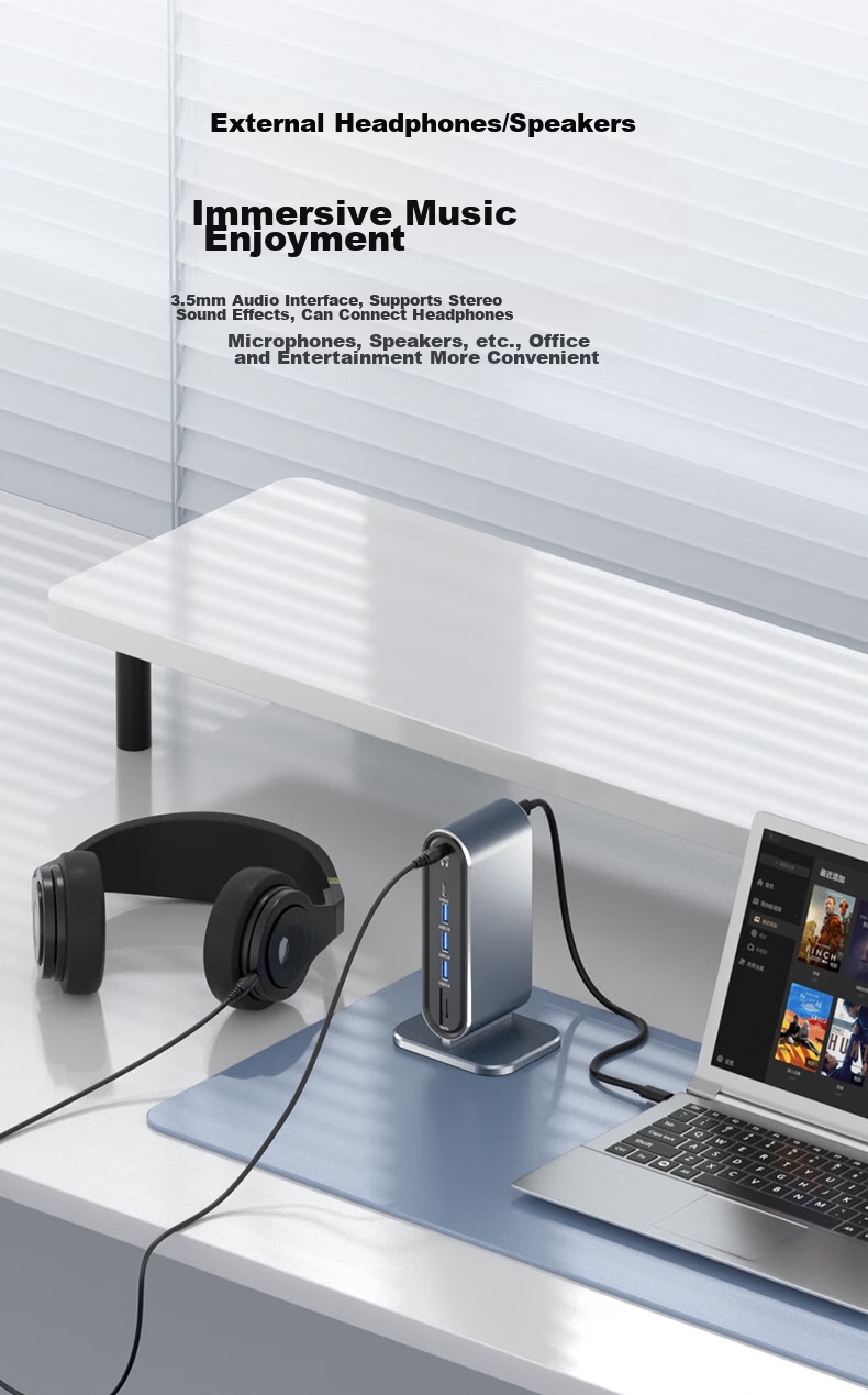 Acer Type-C Vertical Expansion Dock HDMI/VGA HD Screen Mirroring 4K Gigabit Ethernet Port Adapter USB Hub Compatible with MacBook Huawei Laptops Expansio 10