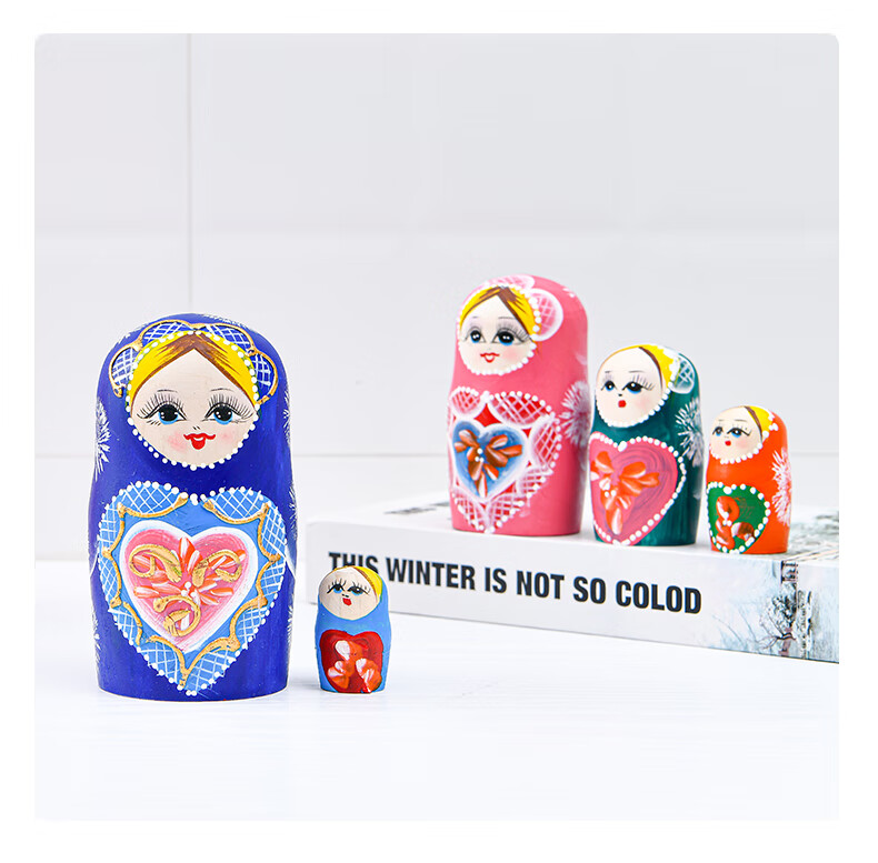 Huashimeng Russian Nesting Dolls Wooden 10-Layer Cartoon Doll Toy for Boys And Girls, Birthday And Holiday Gift 12