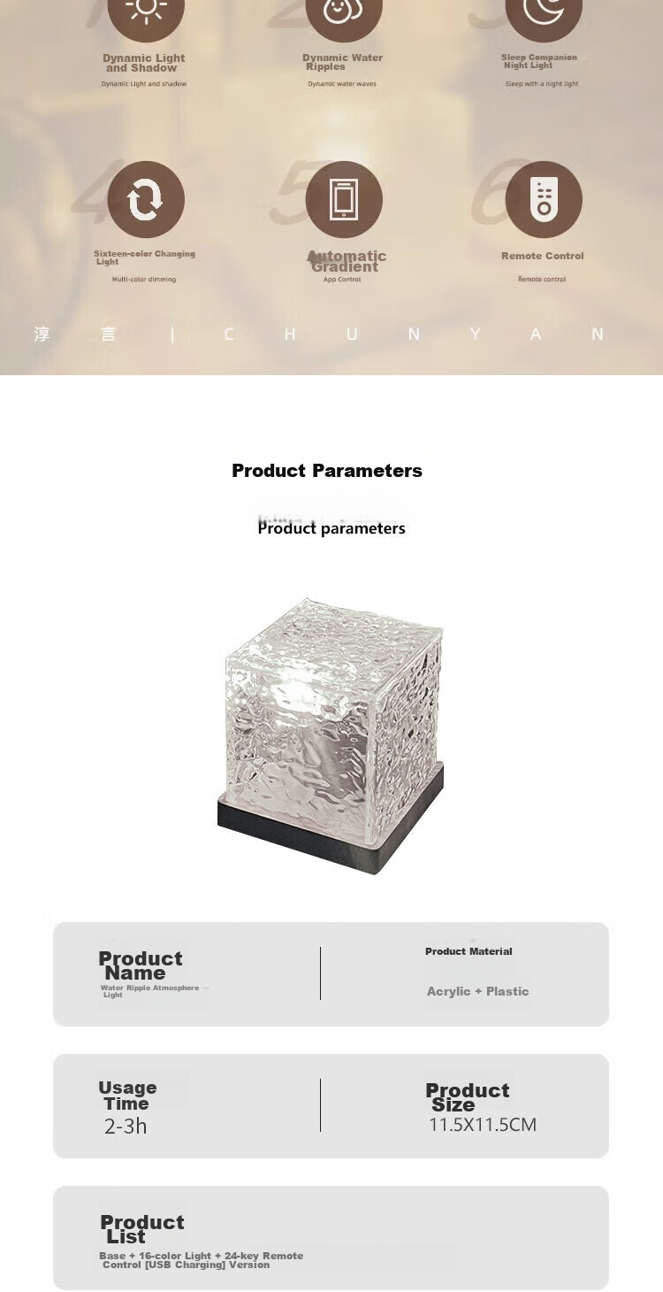 Dipuer Tofu Lamp, Fill Light Device, RGB Live Streaming And Photography Beauty Light, Camera Phone Desktop Photography Light, Outdoor Portable Handheld LED Pocket Light, Tofu Lamp 2