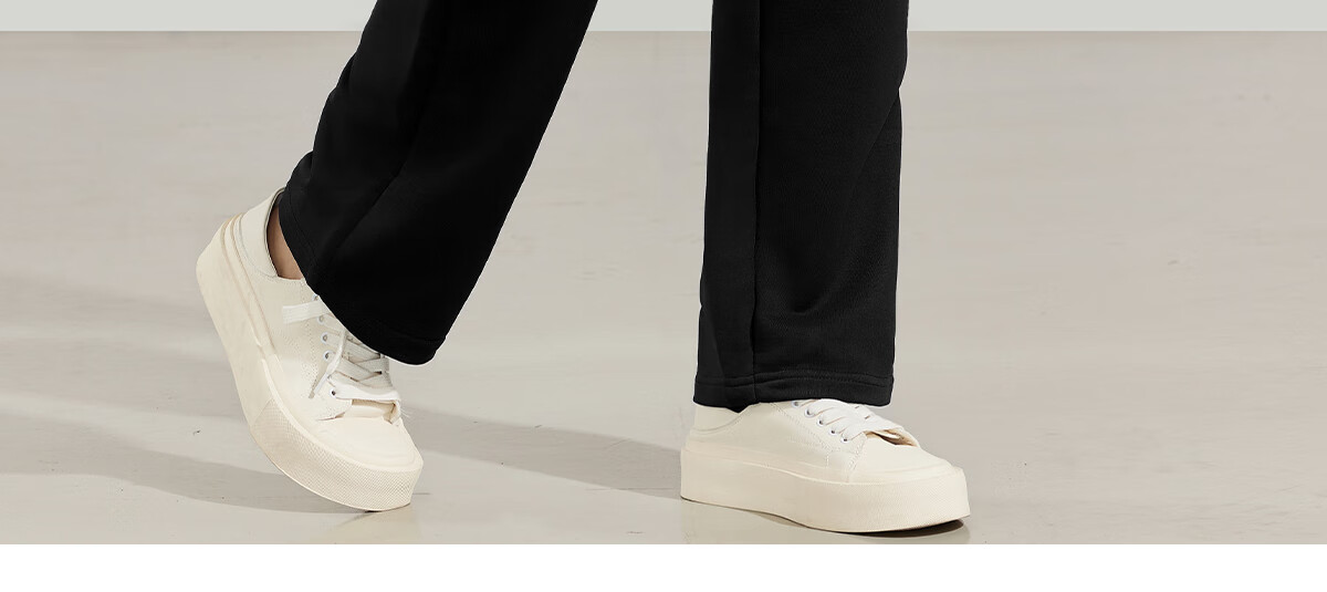 PinCai Women's Sports Pants Simple Solid Color Loose Straight Leg Elastic Waist Casual Pants P12KK5812 16