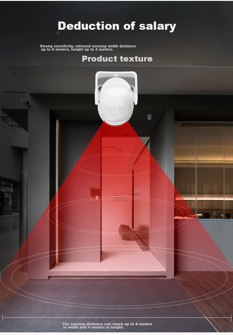 LFang Doorbell Sensor, Split-Type Shop Entrance Welcome Sensor, Two-In with Remote Control 12